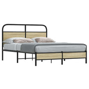 Bedframe 120x200 cm bewerkt hout sonoma eiken