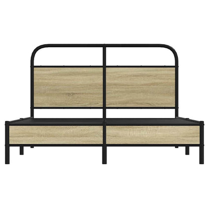 Bedframe zonder matras bewerkt hout sonoma eikenkleur 140x190cm