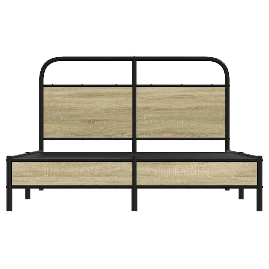 Bedframe zonder matras bewerkt hout sonoma eikenkleur 140x190cm