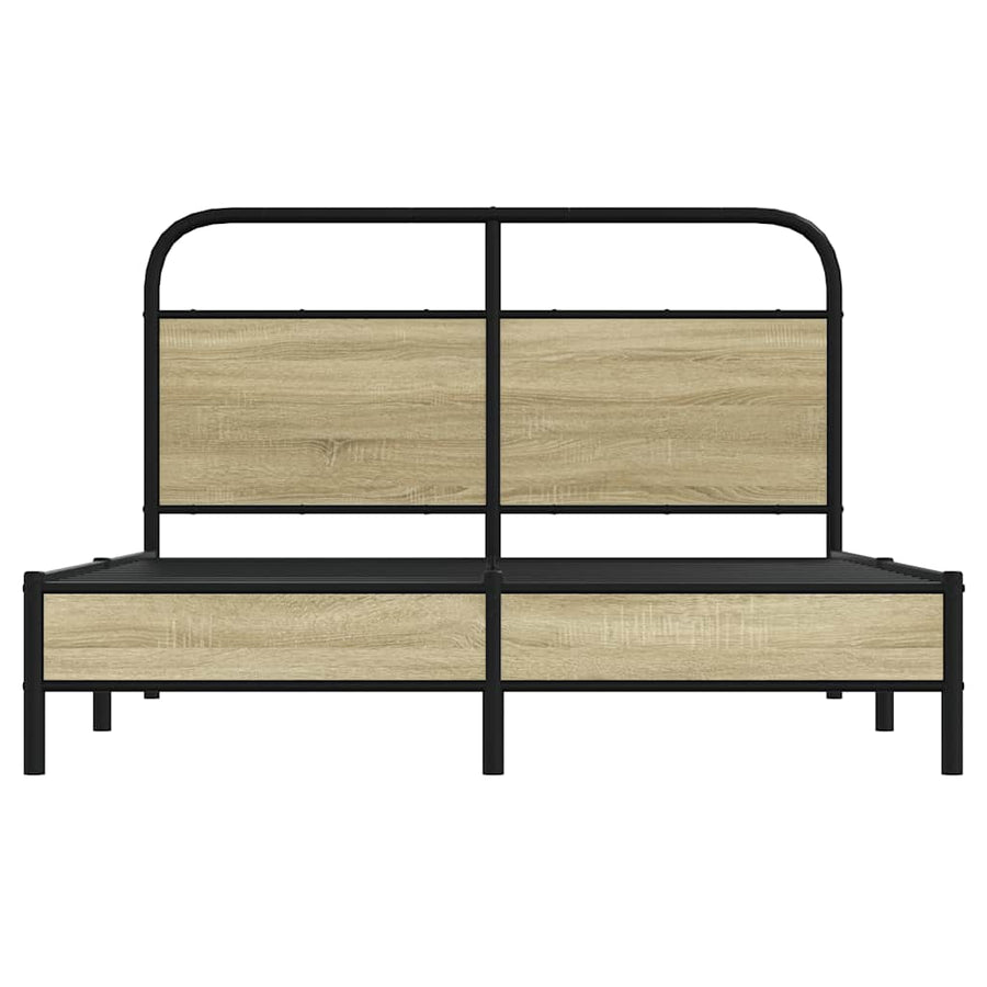 Bedframe zonder matras bewerkt hout sonoma eikenkleur 140x200cm