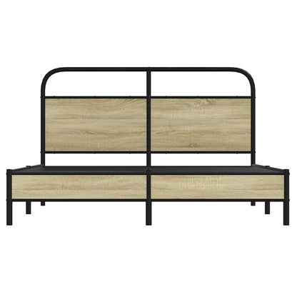 Bedframe zonder matras bewerkt hout sonoma eikenkleur 150x200cm