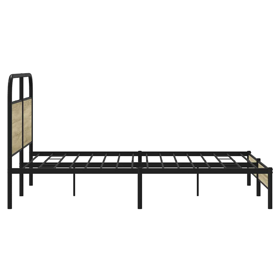 Bedframe zonder matras bewerkt hout sonoma eikenkleur 150x200cm