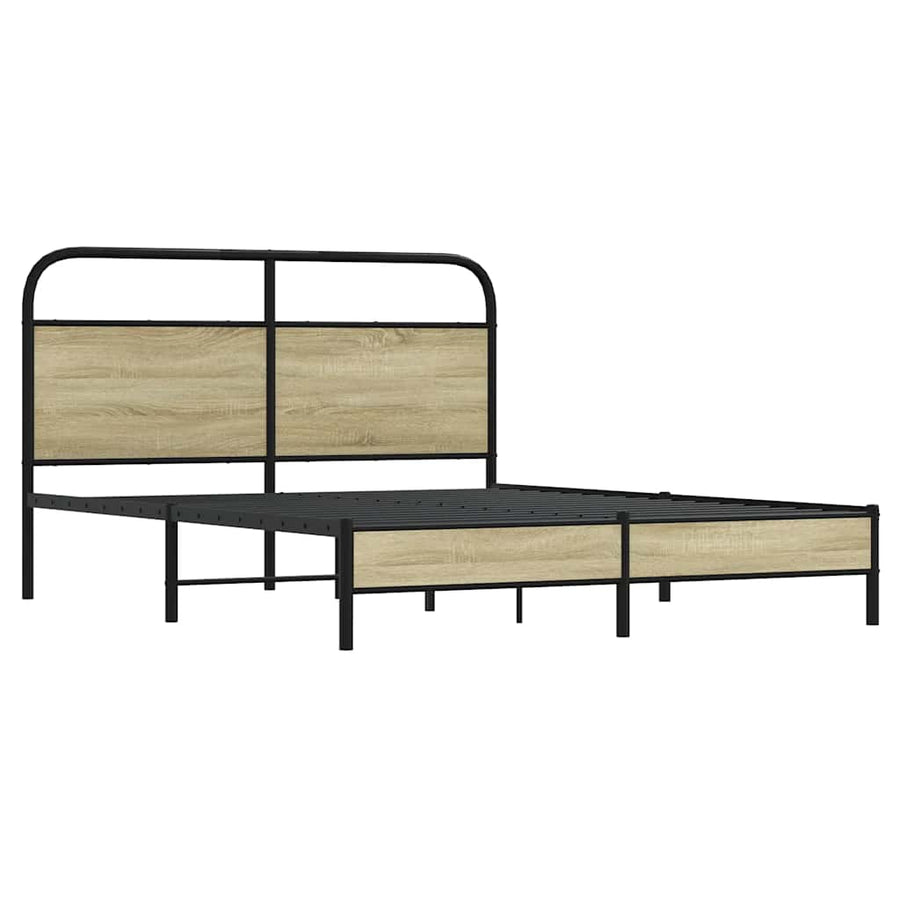 Bedframe zonder matras bewerkt hout sonoma eikenkleur 160x200cm
