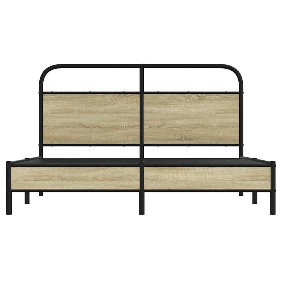 Bedframe zonder matras bewerkt hout sonoma eikenkleur 160x200cm