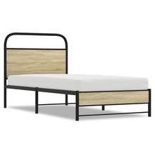Bedframe zonder matras bewerkt hout sonoma eikenkleur 75x190 cm