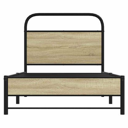 Bedframe zonder matras bewerkt hout sonoma eikenkleur 80x200 cm