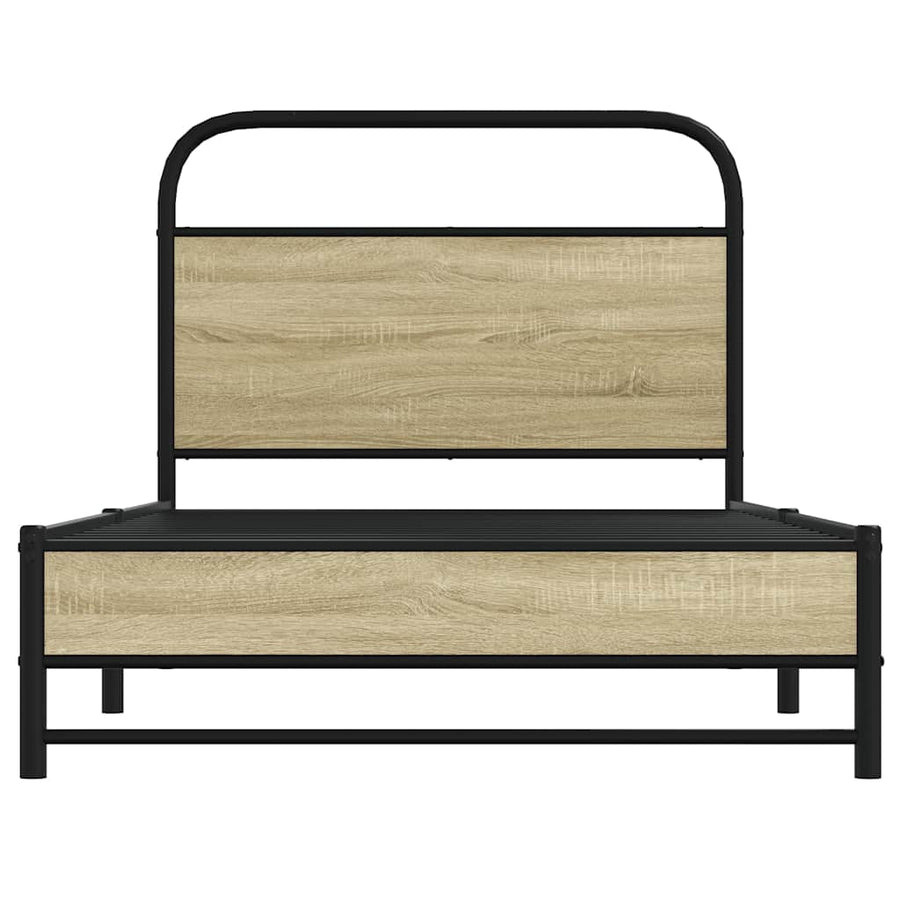 Bedframe zonder matras bewerkt hout sonoma eikenkleur 90x190 cm