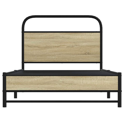 Bedframe zonder matras bewerkt hout sonoma eikenkleur 100x190cm