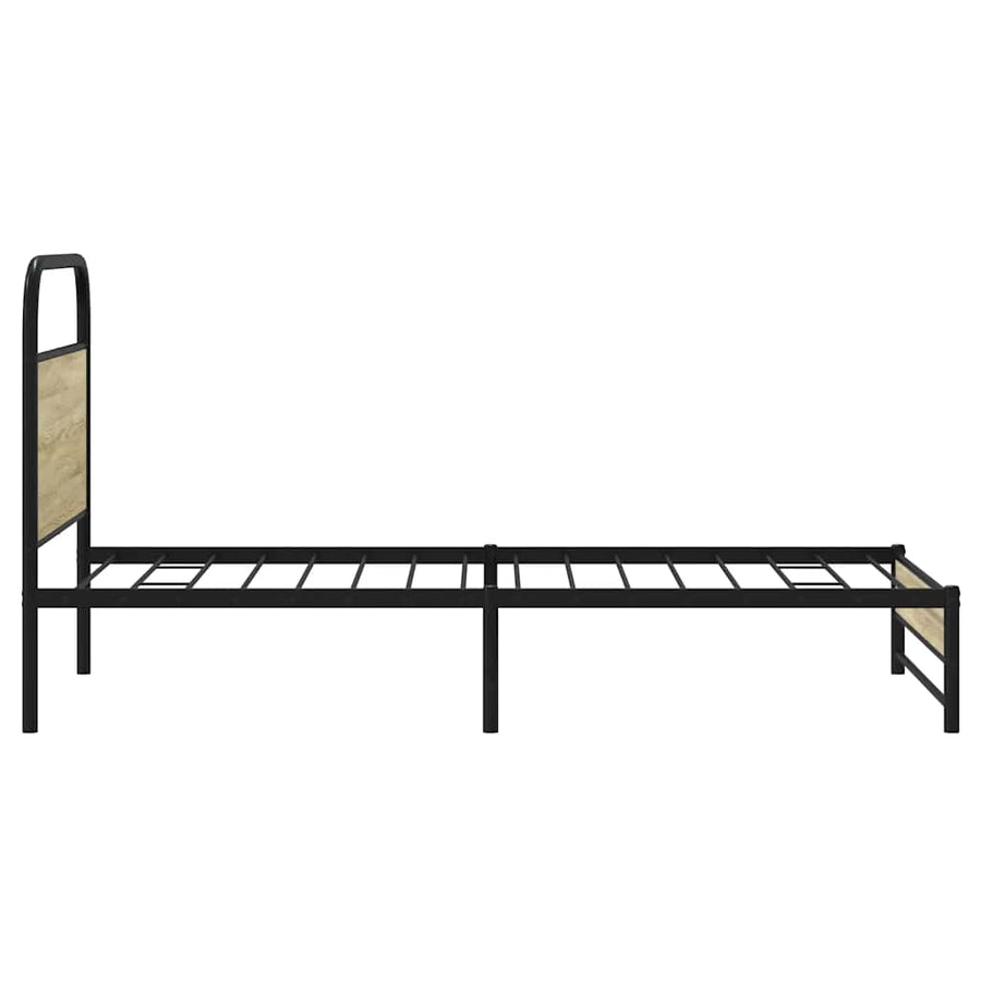 Bedframe zonder matras bewerkt hout sonoma eikenkleur 100x190cm
