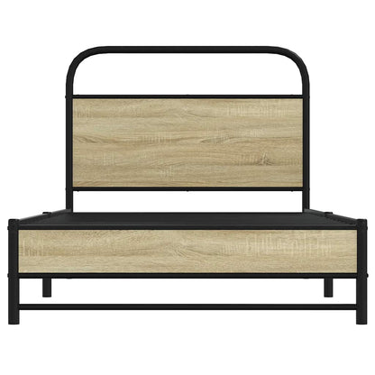 Bedframe zonder matras bewerkt hout sonoma eikenkleur 100x200cm