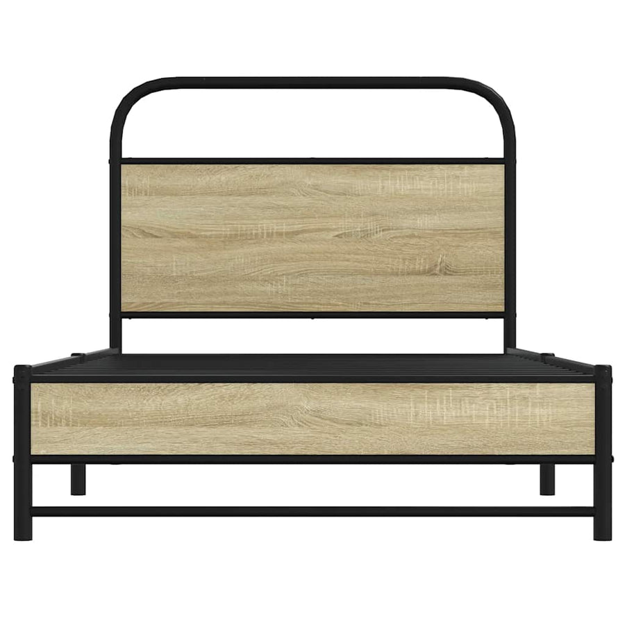 Bedframe zonder matras bewerkt hout sonoma eikenkleur 100x200cm