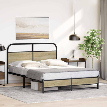 Bedframe zonder matras bewerkt hout sonoma eikenkleur 120x190cm