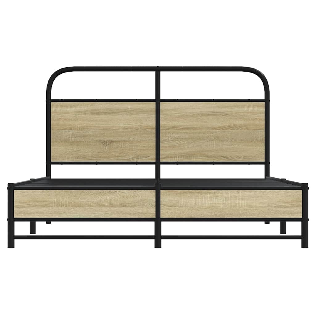 Bedframe zonder matras bewerkt hout sonoma eikenkleur 120x190cm