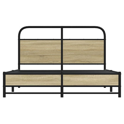 Bedframe zonder matras bewerkt hout sonoma eikenkleur 120x190cm