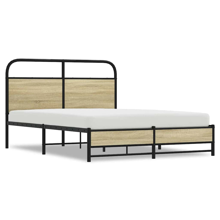 Bedframe zonder matras bewerkt hout sonoma eikenkleur 120x200cm