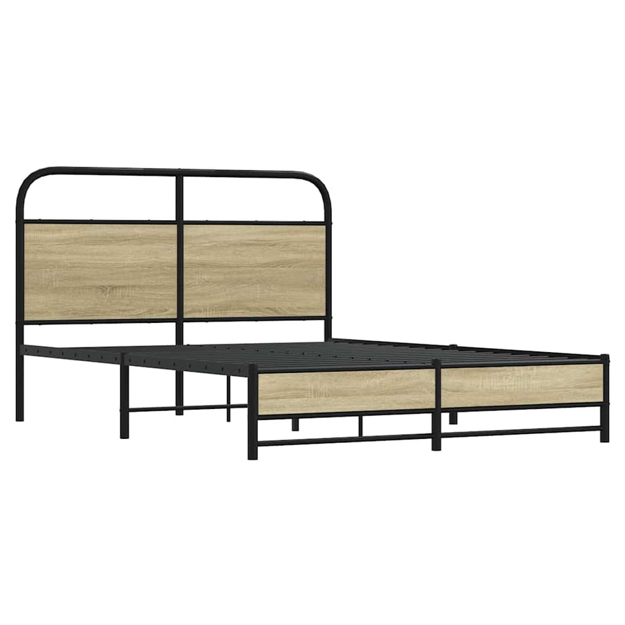 Bedframe zonder matras bewerkt hout sonoma eikenkleur 120x200cm