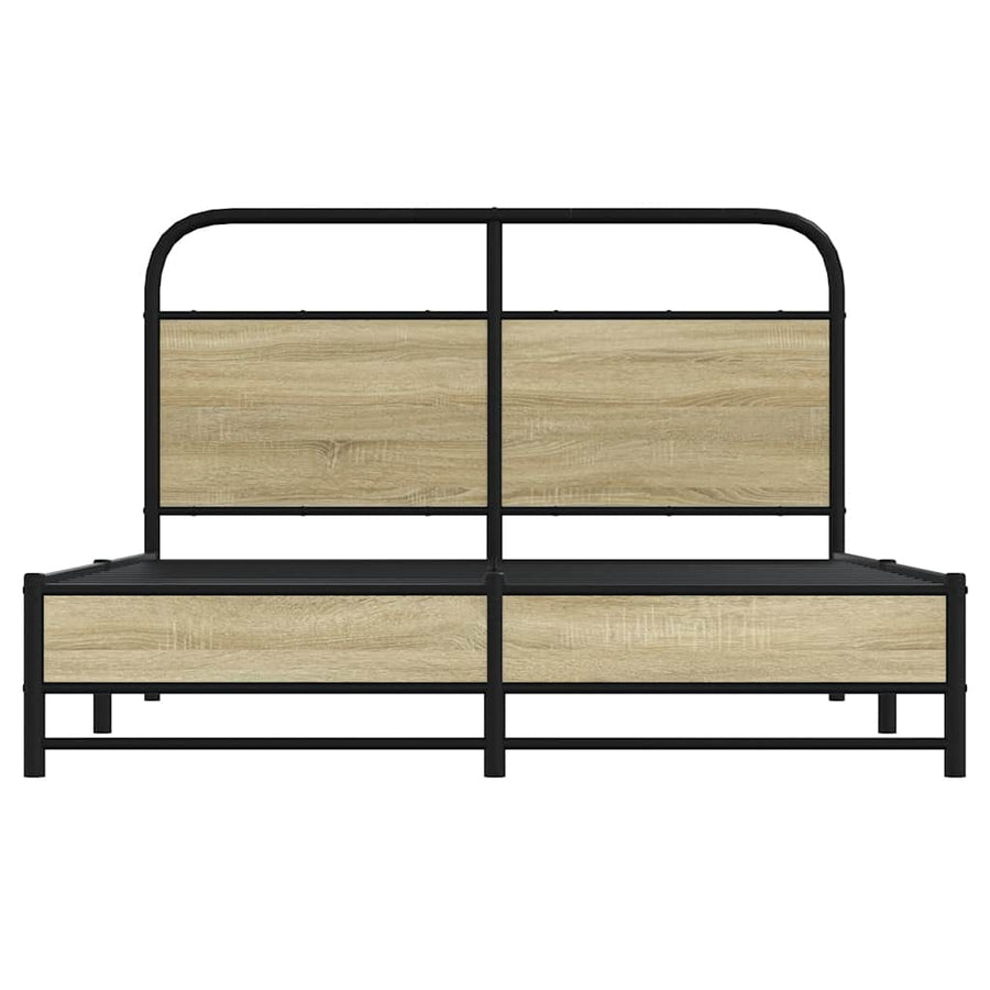Bedframe zonder matras bewerkt hout sonoma eikenkleur 120x200cm