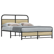 Bedframe 120x200 cm bewerkt hout sonoma eiken