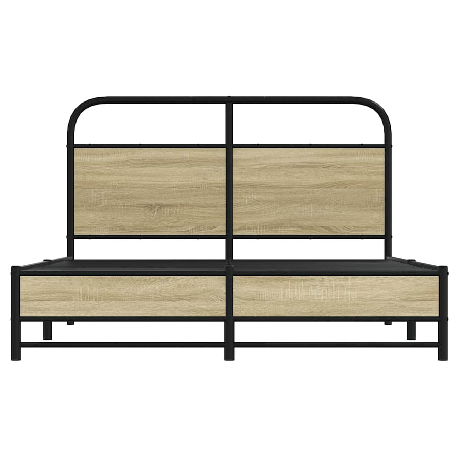 Bedframe zonder matras bewerkt hout sonoma eikenkleur 140x190cm