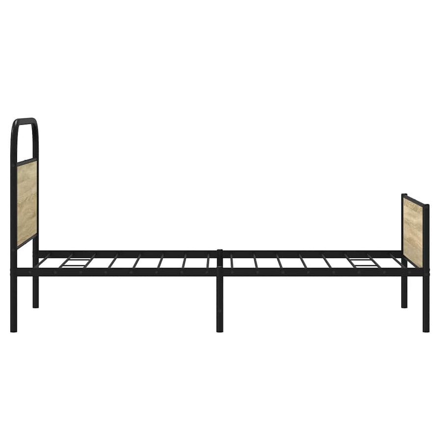 Bedframe zonder matras bewerkt hout sonoma eikenkleur 75x190 cm