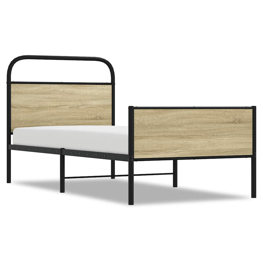 Bedframe zonder matras bewerkt hout sonoma eikenkleur 80x200 cm