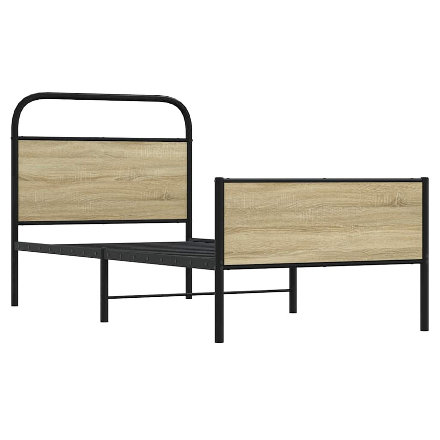 Bedframe zonder matras bewerkt hout sonoma eikenkleur 80x200 cm