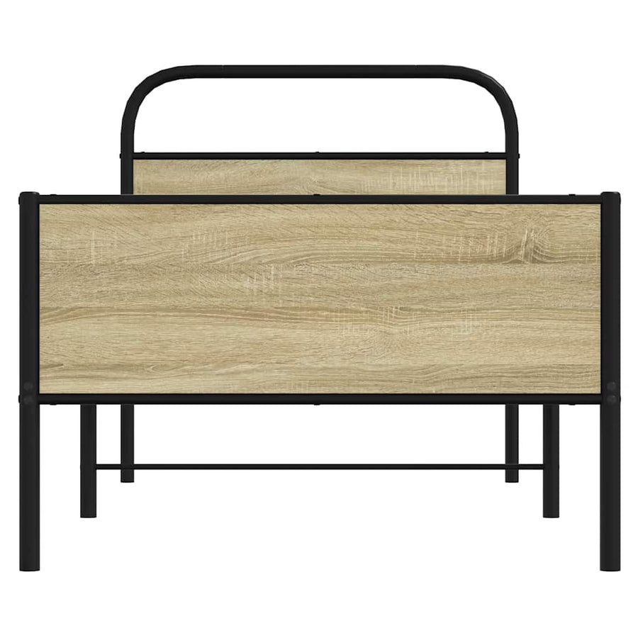 Bedframe zonder matras bewerkt hout sonoma eikenkleur 80x200 cm