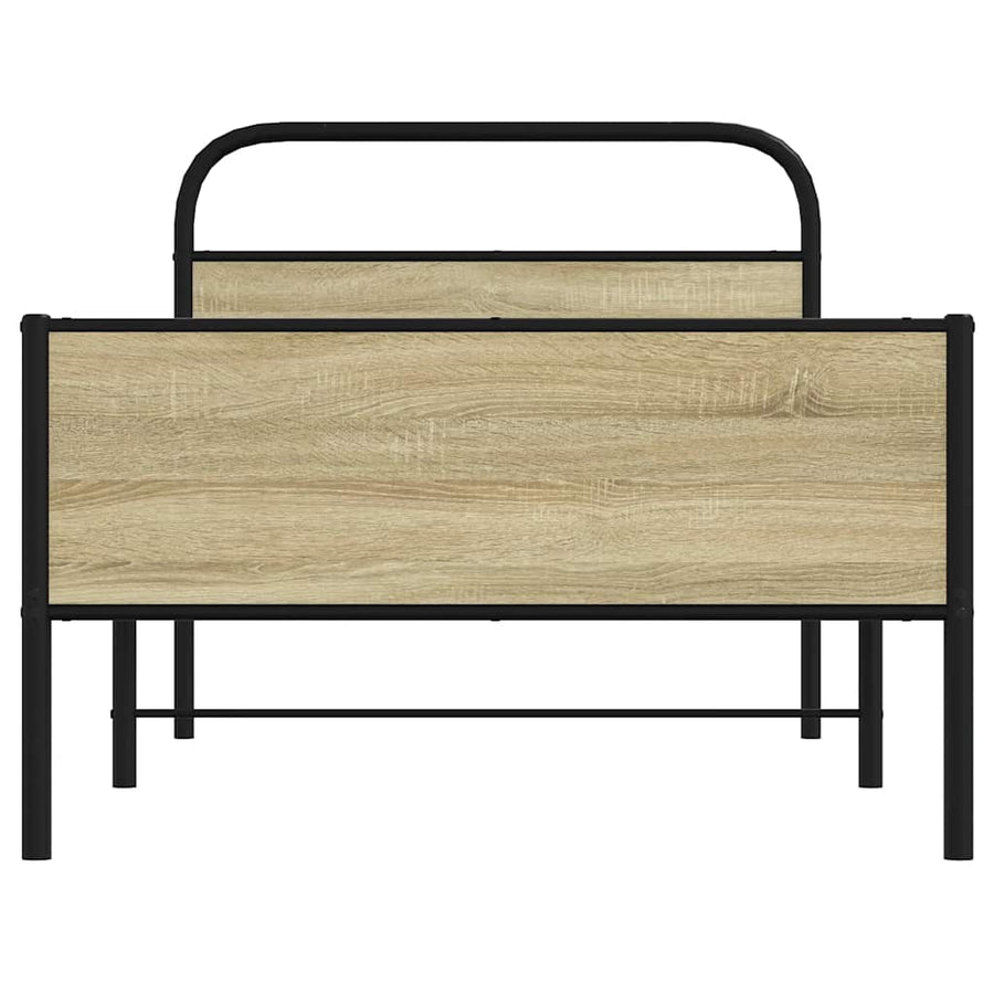 Bedframe zonder matras bewerkt hout sonoma eikenkleur 90x190 cm