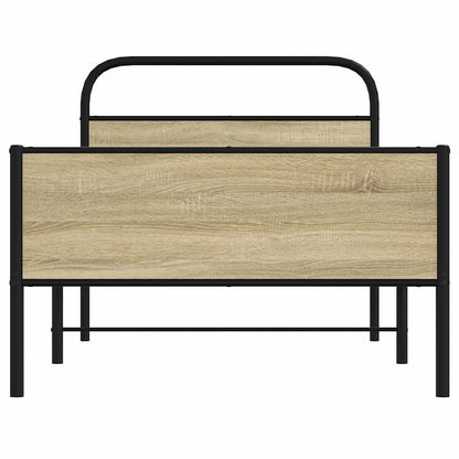 Bedframe zonder matras bewerkt hout sonoma eikenkleur 90x200 cm