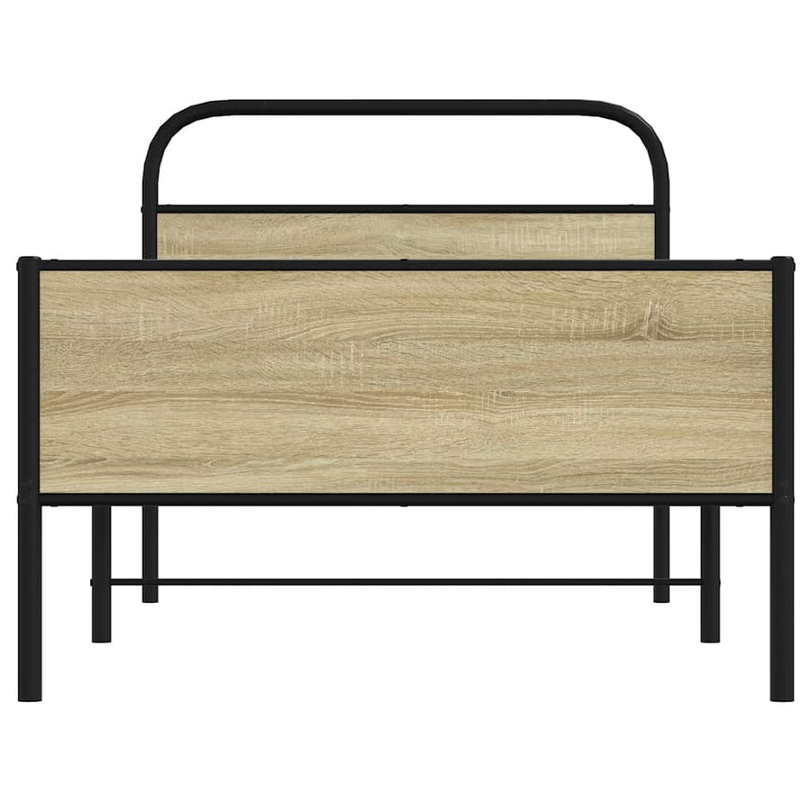 Bedframe zonder matras bewerkt hout sonoma eikenkleur 100x190cm