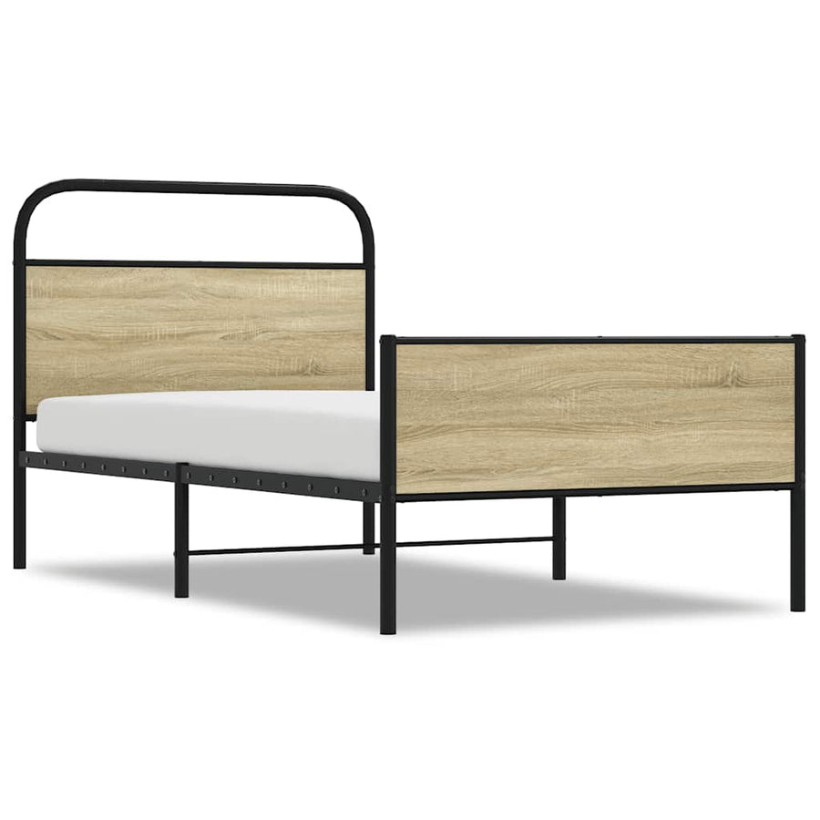 Bedframe zonder matras bewerkt hout sonoma eikenkleur 100x200cm