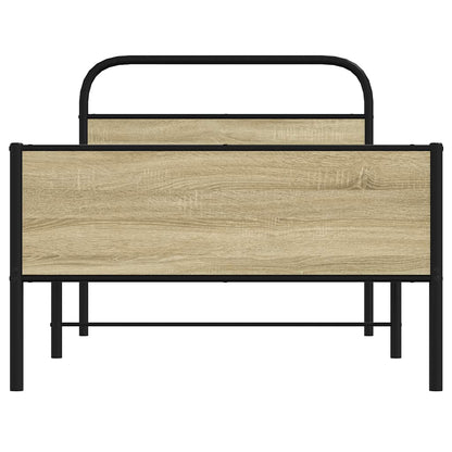 Bedframe zonder matras bewerkt hout sonoma eikenkleur 100x200cm