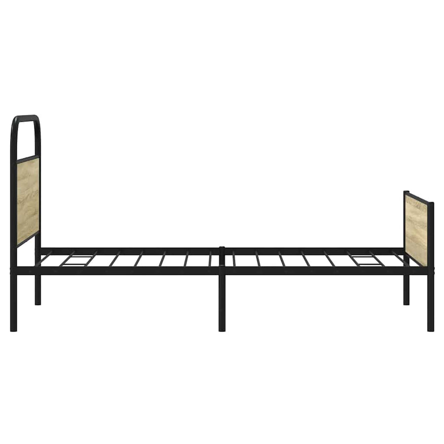 Bedframe zonder matras bewerkt hout sonoma eikenkleur 100x200cm