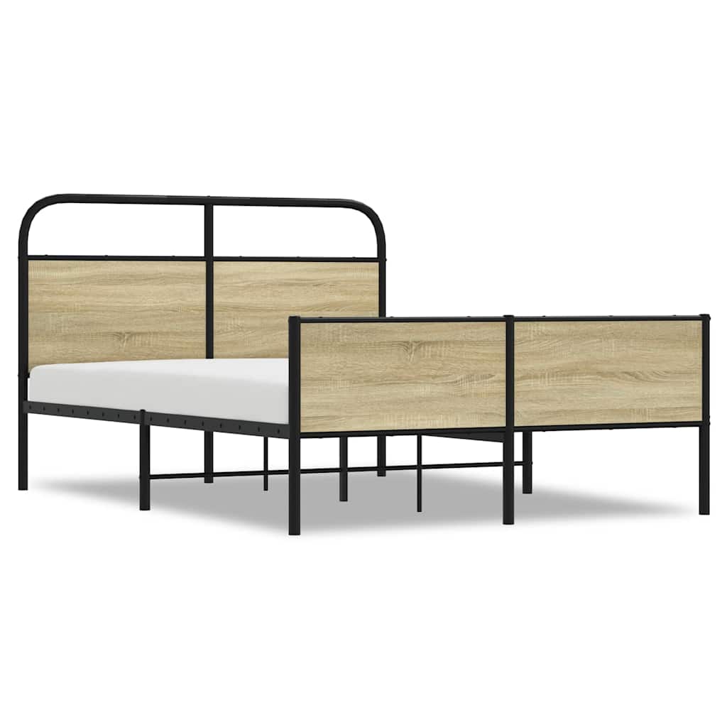 Bedframe zonder matras bewerkt hout sonoma eikenkleur 120x190cm