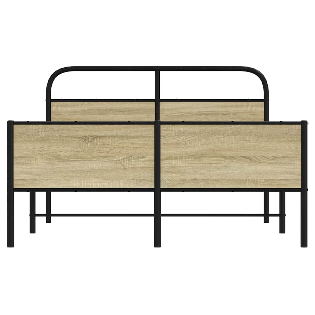 Bedframe zonder matras bewerkt hout sonoma eikenkleur 120x190cm