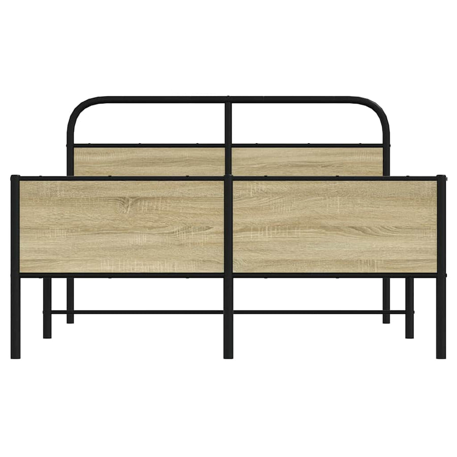 Bedframe zonder matras bewerkt hout sonoma eikenkleur 120x190cm