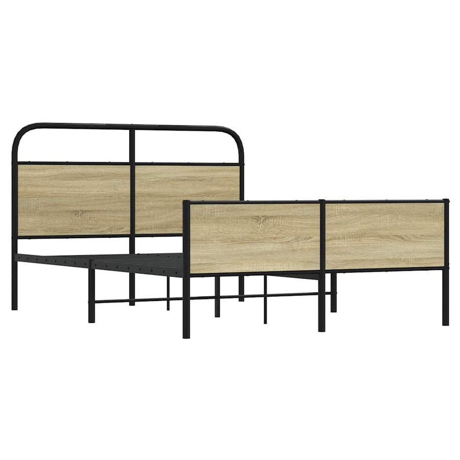 Bedframe zonder matras bewerkt hout sonoma eikenkleur 120x200cm