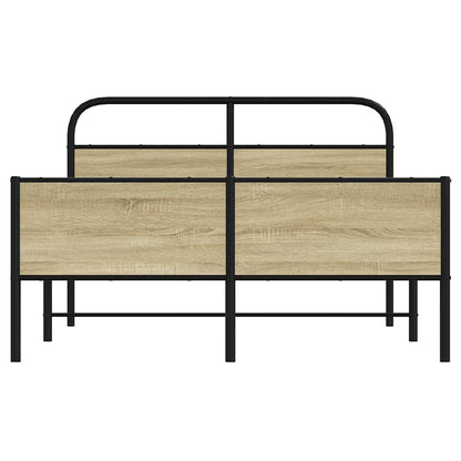 Bedframe zonder matras bewerkt hout sonoma eikenkleur 120x200cm