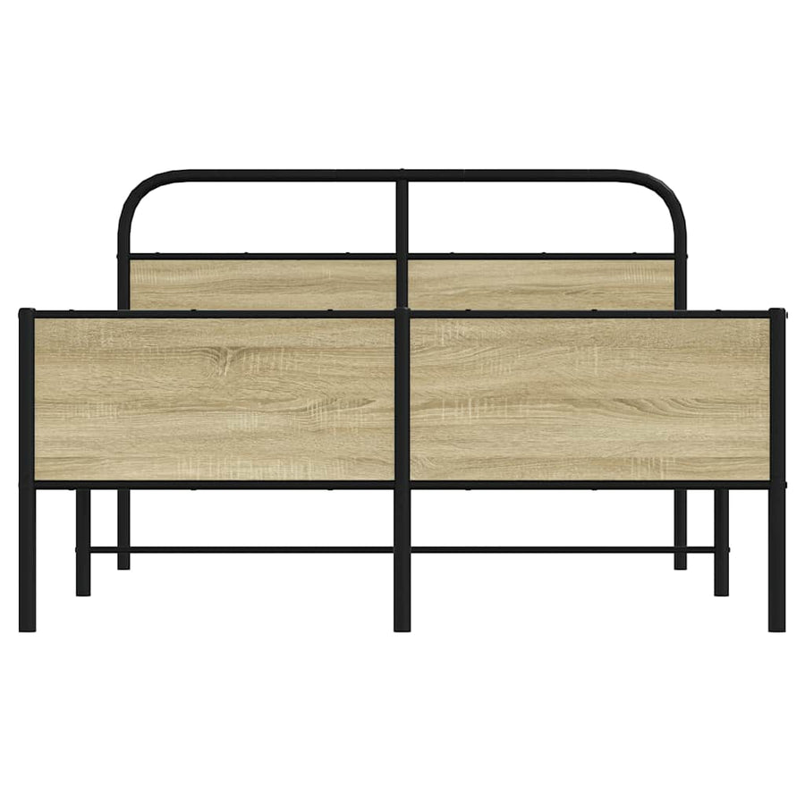 Bedframe zonder matras bewerkt hout sonoma eikenkleur 120x200cm