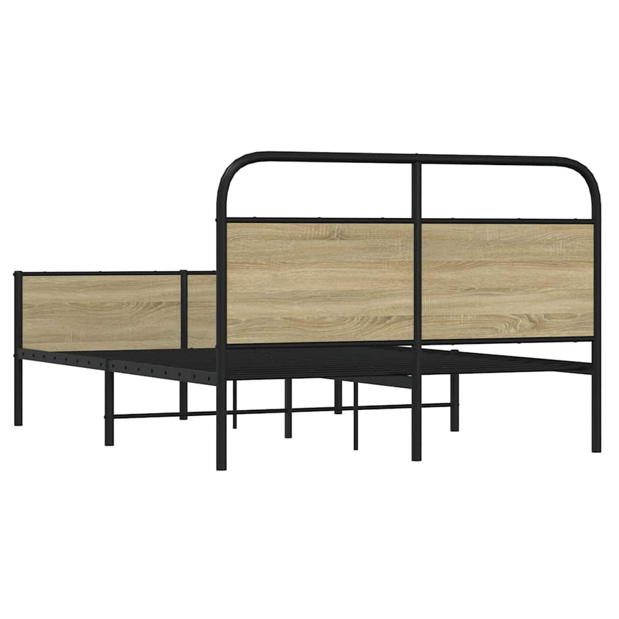 Bedframe zonder matras bewerkt hout sonoma eikenkleur 120x200cm