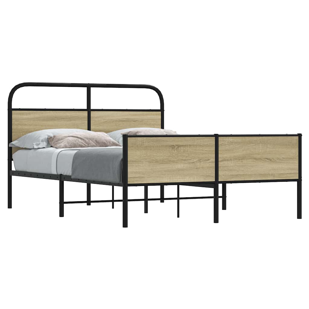 Bedframe zonder matras bewerkt hout sonoma eikenkleur 120x200cm
