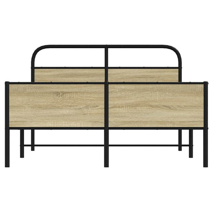 Bedframe zonder matras bewerkt hout sonoma eikenkleur 135x190cm