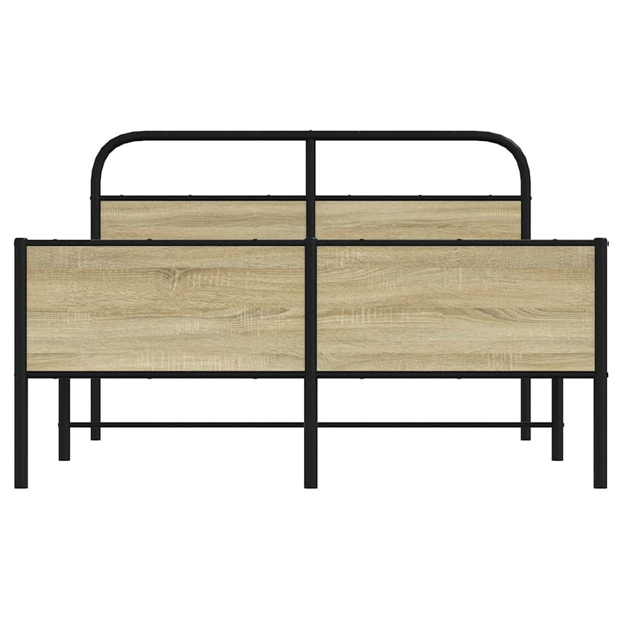 Bedframe zonder matras bewerkt hout sonoma eikenkleur 135x190cm