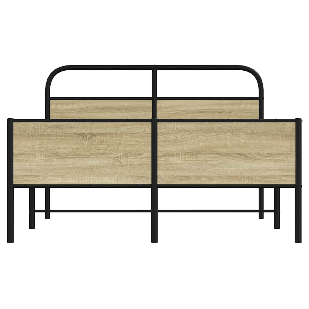 Bedframe zonder matras bewerkt hout sonoma eikenkleur 140x190cm