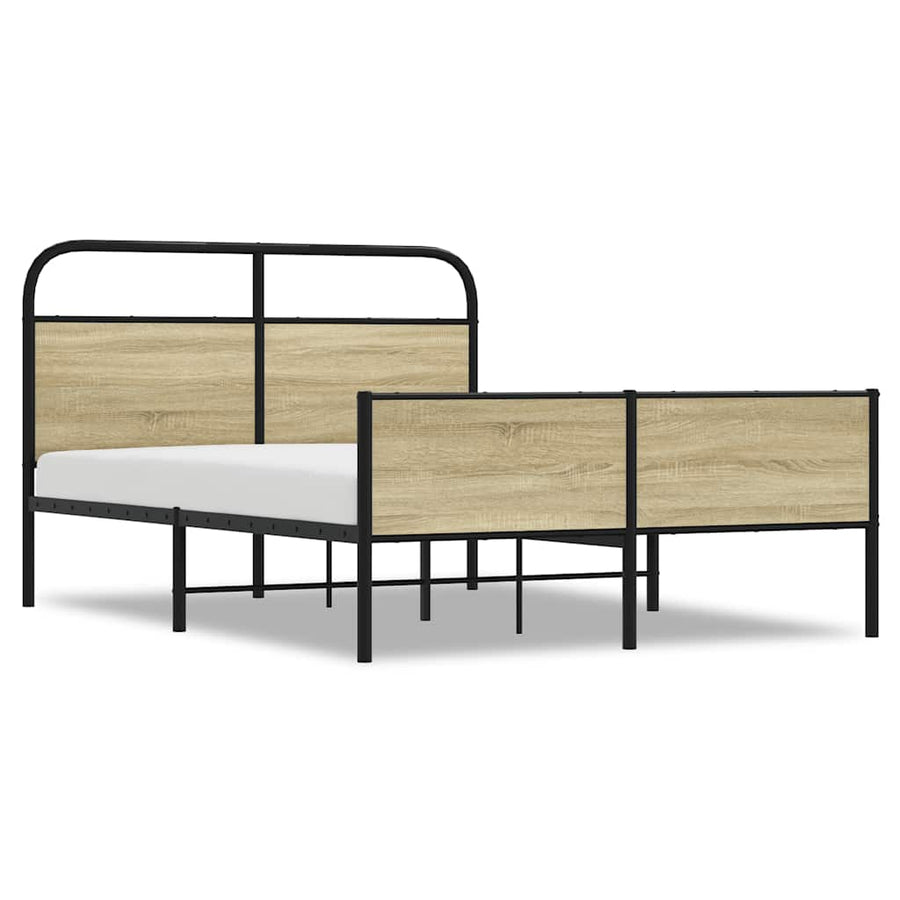 Bedframe zonder matras bewerkt hout sonoma eikenkleur 140x200cm