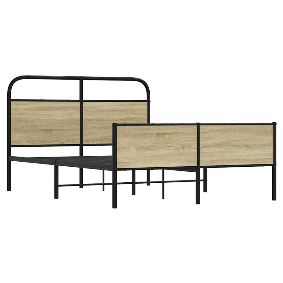 Bedframe zonder matras bewerkt hout sonoma eikenkleur 140x200cm