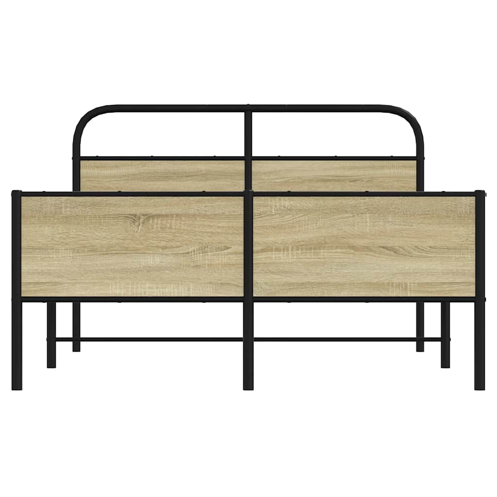 Bedframe zonder matras bewerkt hout sonoma eikenkleur 140x200cm