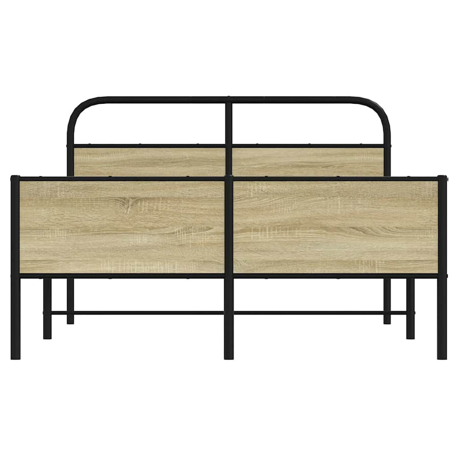Bedframe zonder matras bewerkt hout sonoma eikenkleur 140x200cm