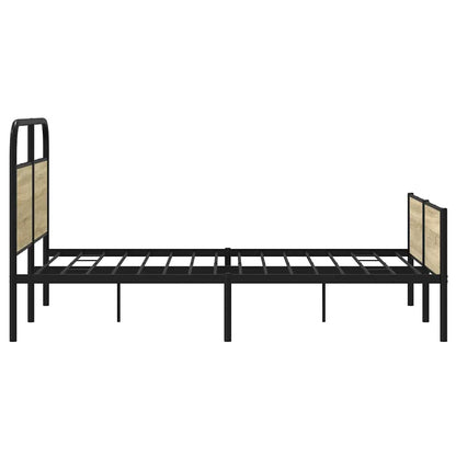 Bedframe zonder matras bewerkt hout sonoma eikenkleur 140x200cm