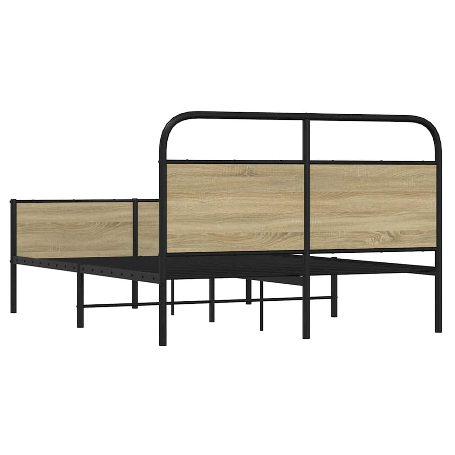 Bedframe zonder matras bewerkt hout sonoma eikenkleur 140x200cm